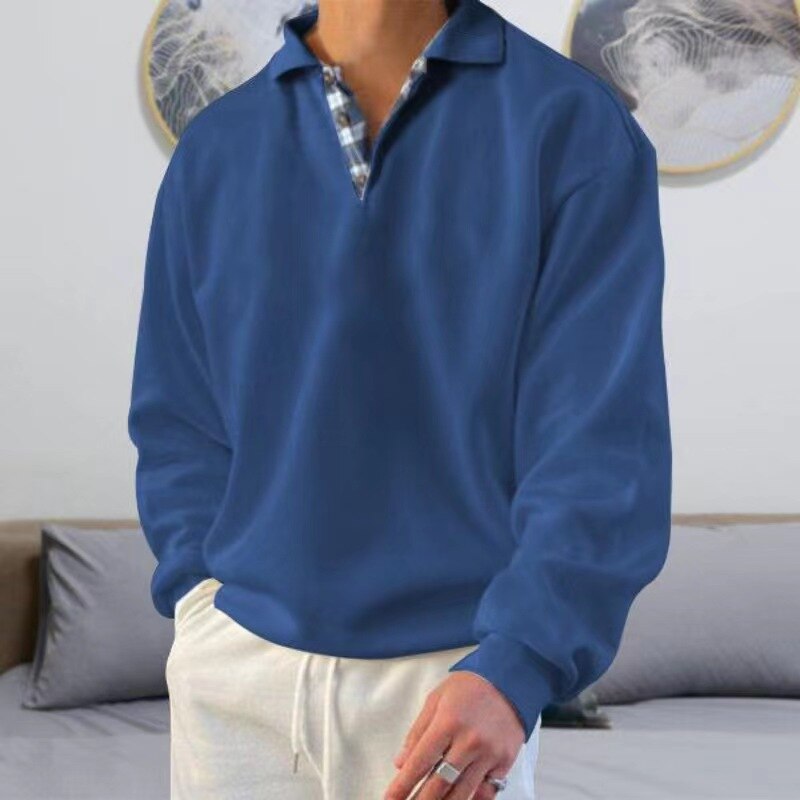 Dominic | Herren Relaxed Fit Sweatshirt mit Polokragen - Elle Zürich