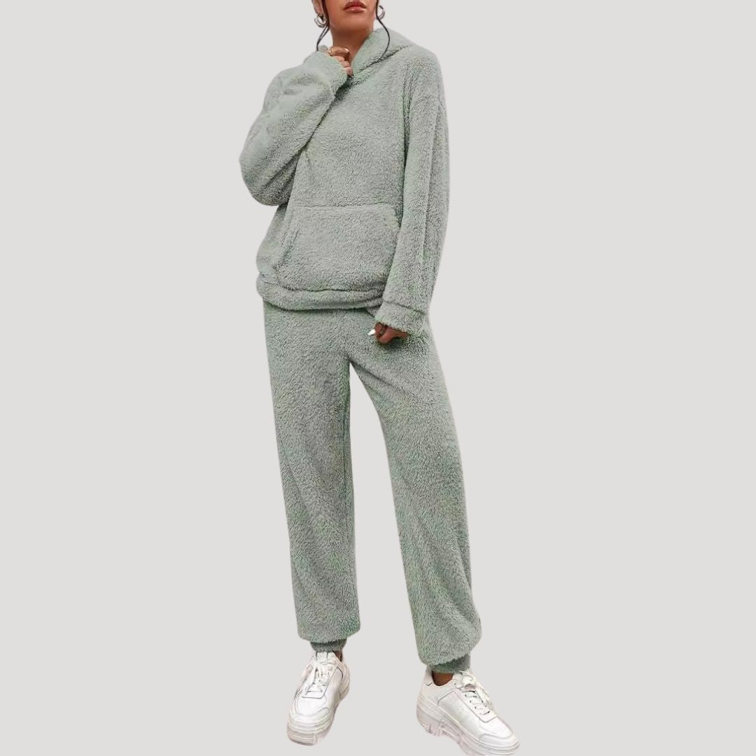 Tamara | Damen Frühlings Cozy Kapuzen-Loungewear-Set - Elle Zürich