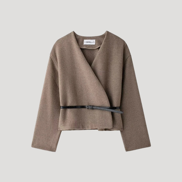 Elke | Damen Frühlings Wickeljacke mit Gürtel - Elle Zürich