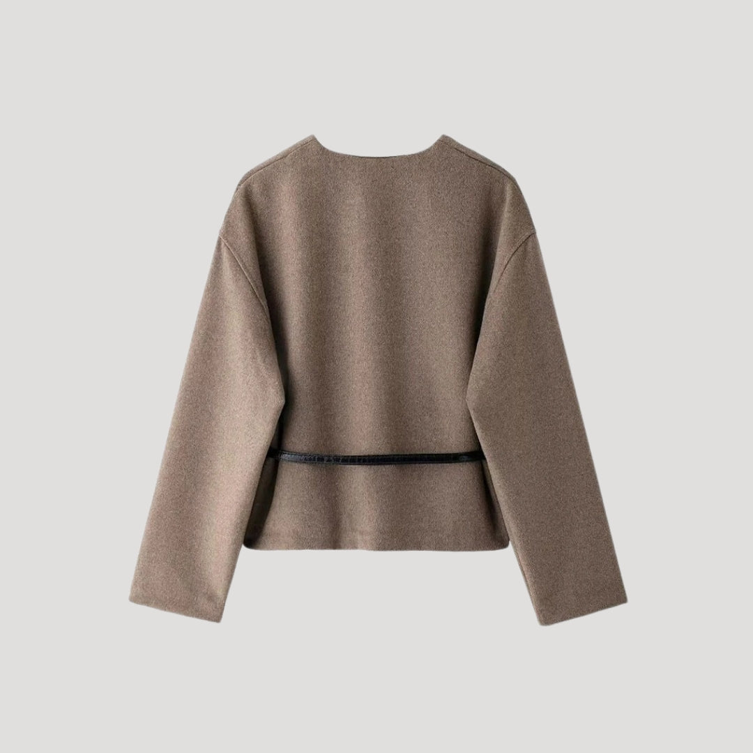Elke | Damen Frühlings Wickeljacke mit Gürtel - Elle Zürich