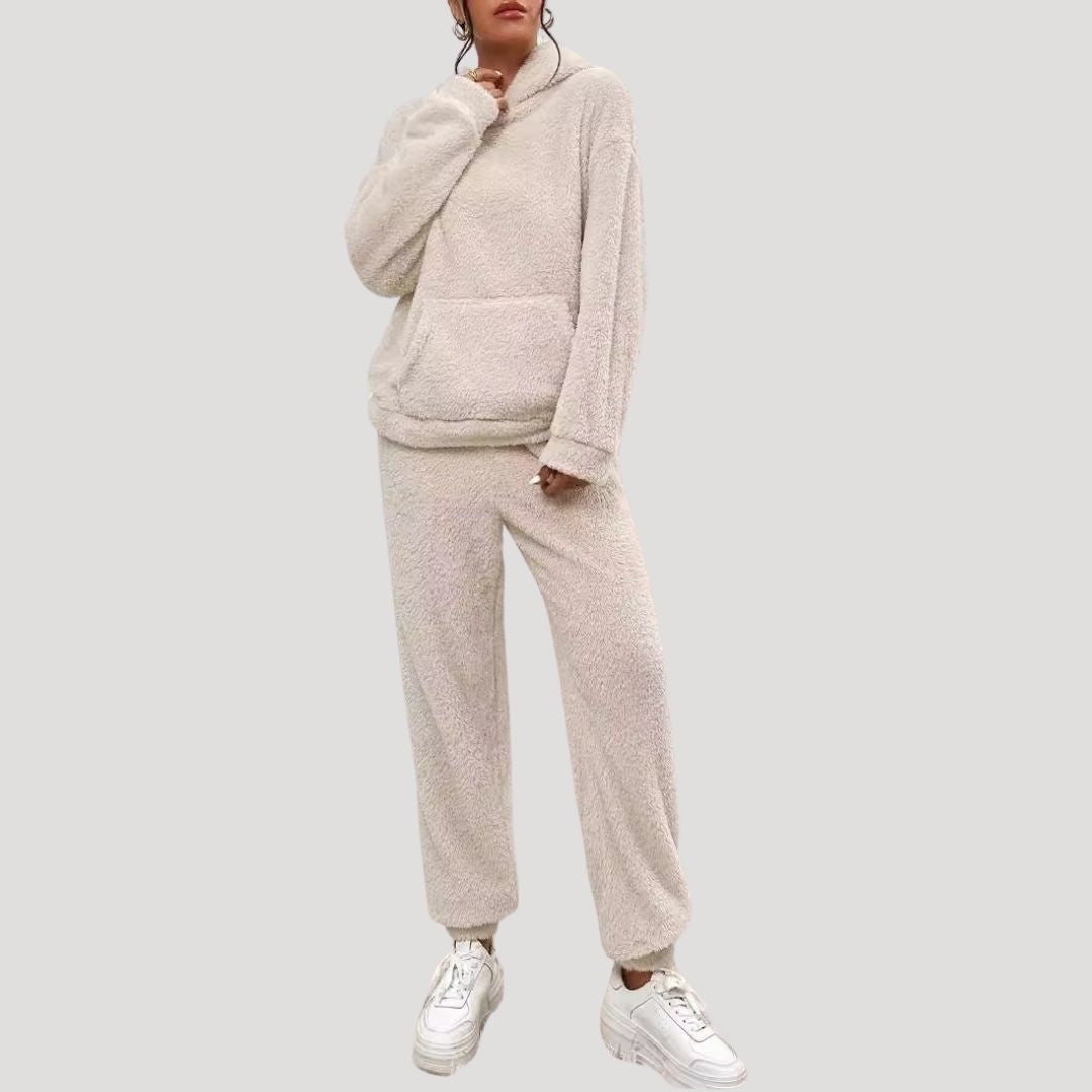 Tamara | Damen Frühlings Cozy Kapuzen-Loungewear-Set - Elle Zürich