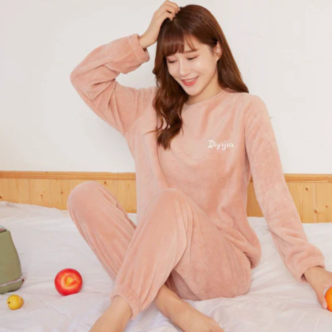 Hanna | Damen Fleece Zweiteiliges Loungewear Set - Elle Zürich