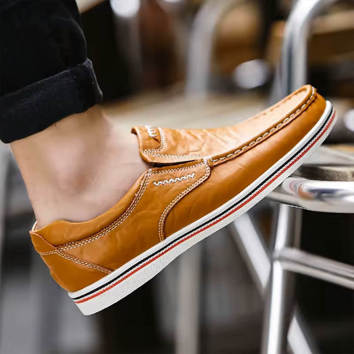Klaus | Herren Frühling Moc Toe Loafers mit Kontrastnähten - Elle Zürich