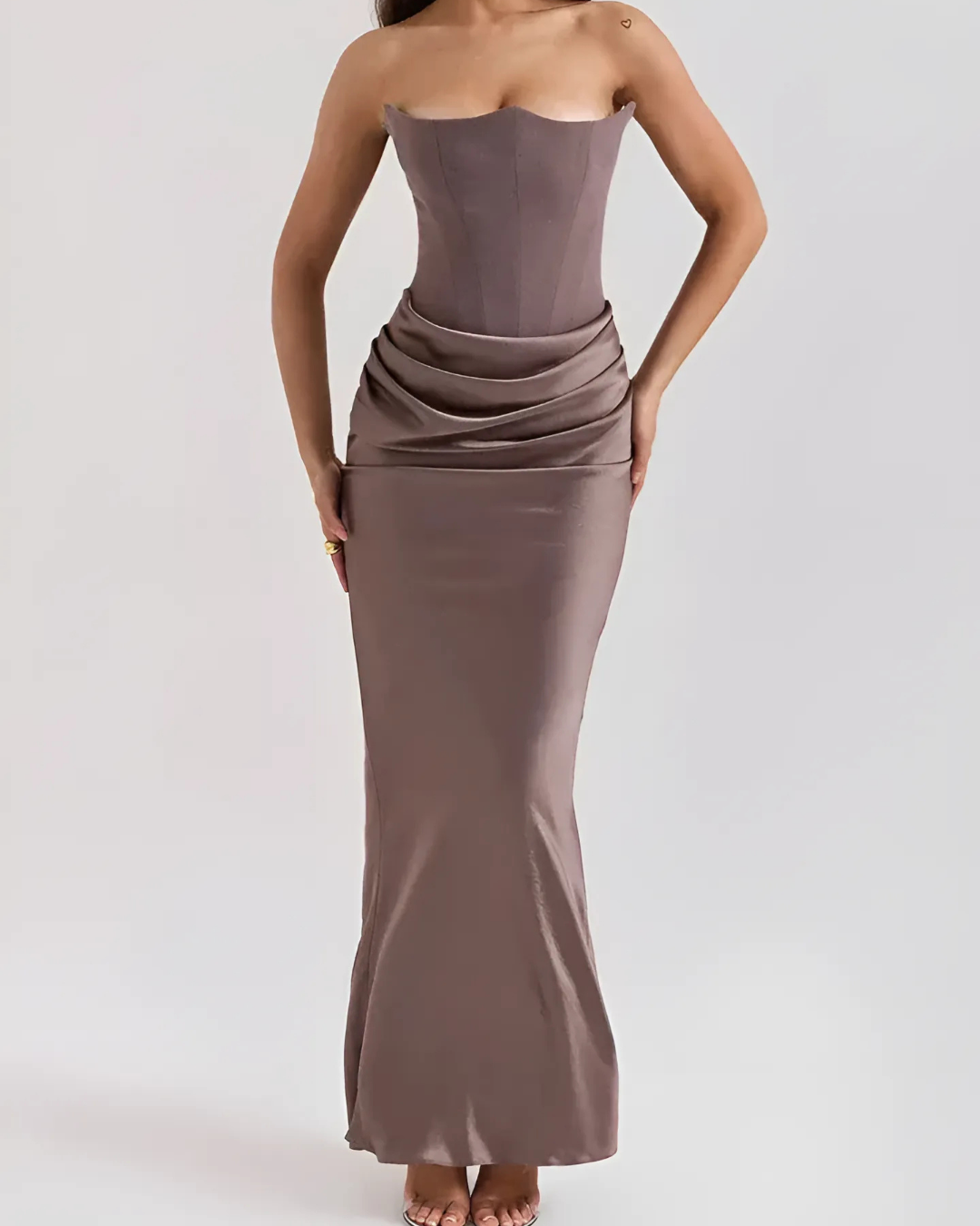 Brooklyn | Women Wedding Guest Draped Maxi Dress - Elle Zürich