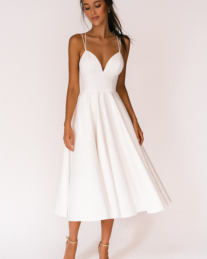 Bella | Women Wedding Guest Strappy Midi Dress - Elle Zürich