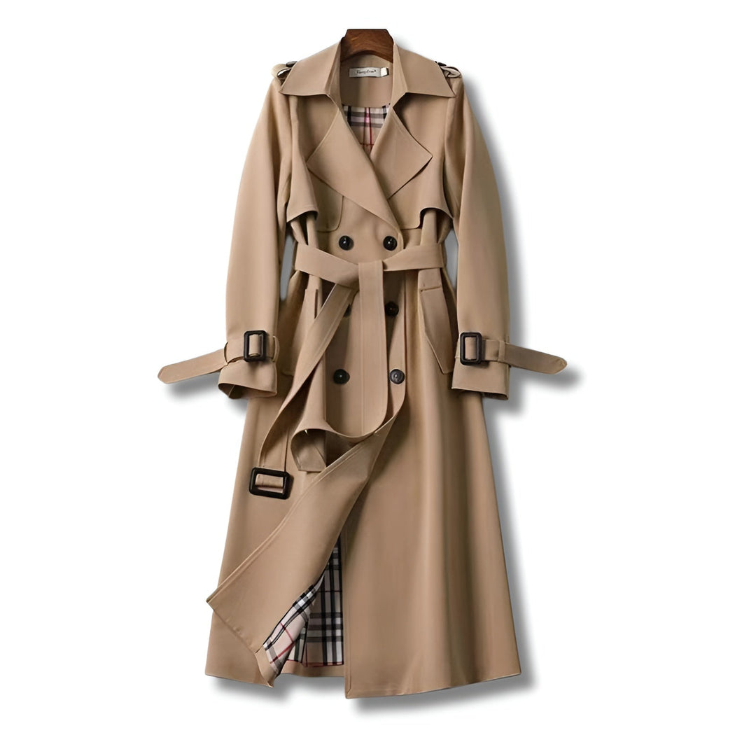Amira | Damen Klassischer Trenchcoat mit Gürtel für den Winter - Elle Zürich