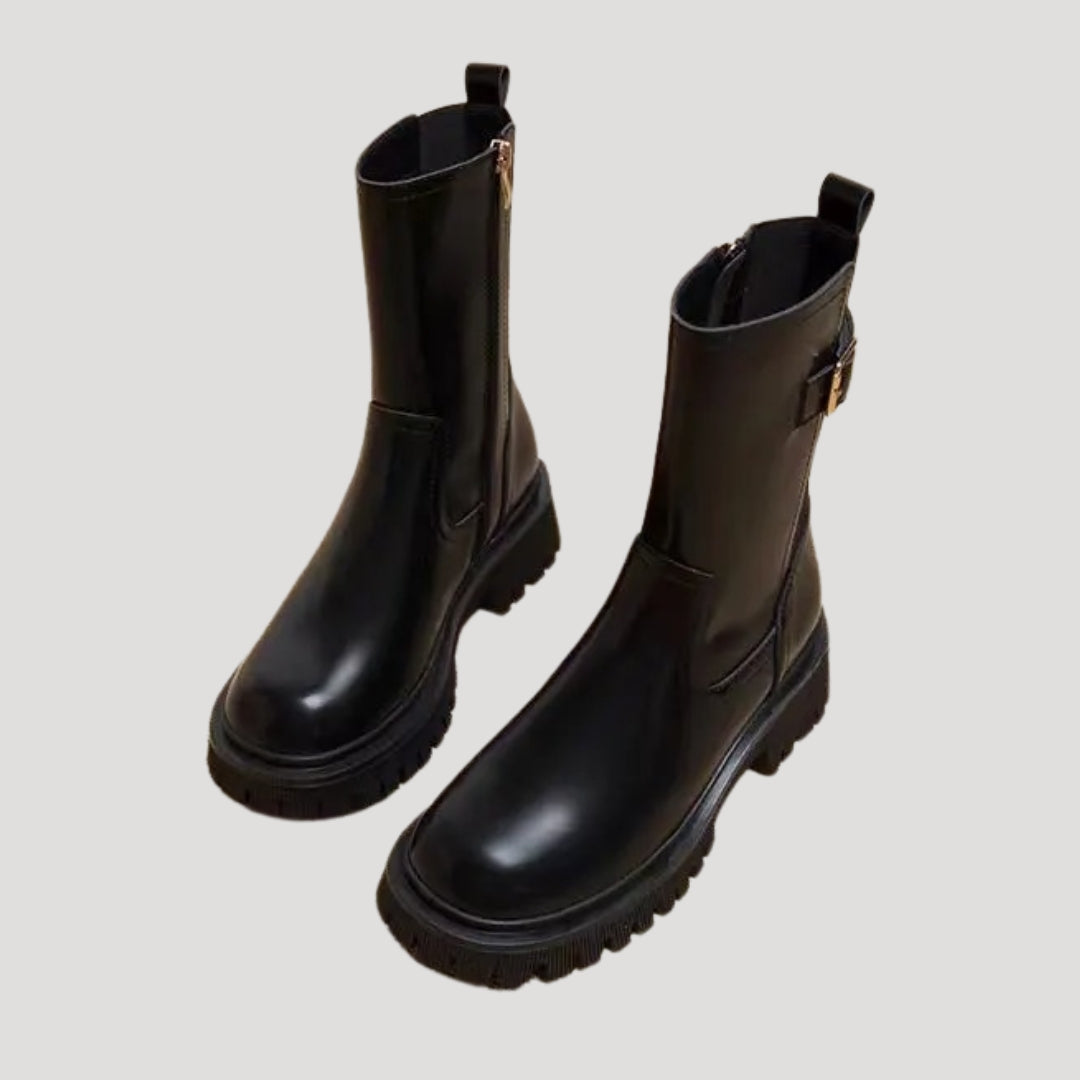 Barbara | Damen Frühlings Chunky Stiefel in Wadenhöhe - Elle Zürich