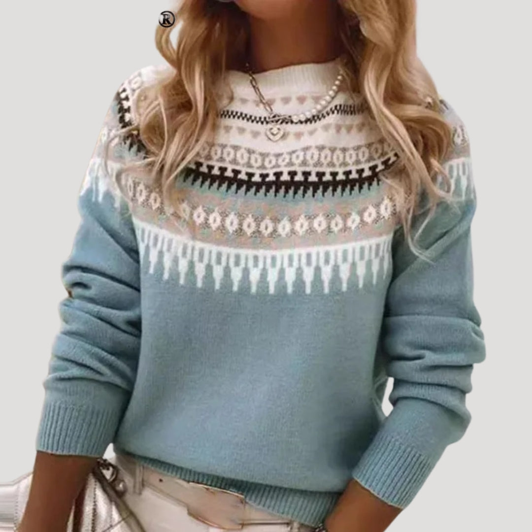 Victoria | Damen Frühlings Fair-Isle-Strickpullover - Elle Zürich