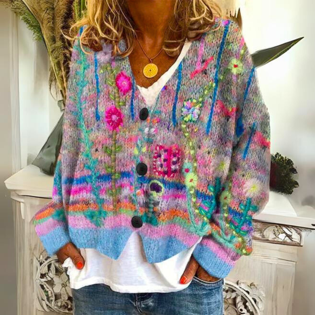 Hannah | Kuscheliger farbenfroher Pullover - Elle Zürich