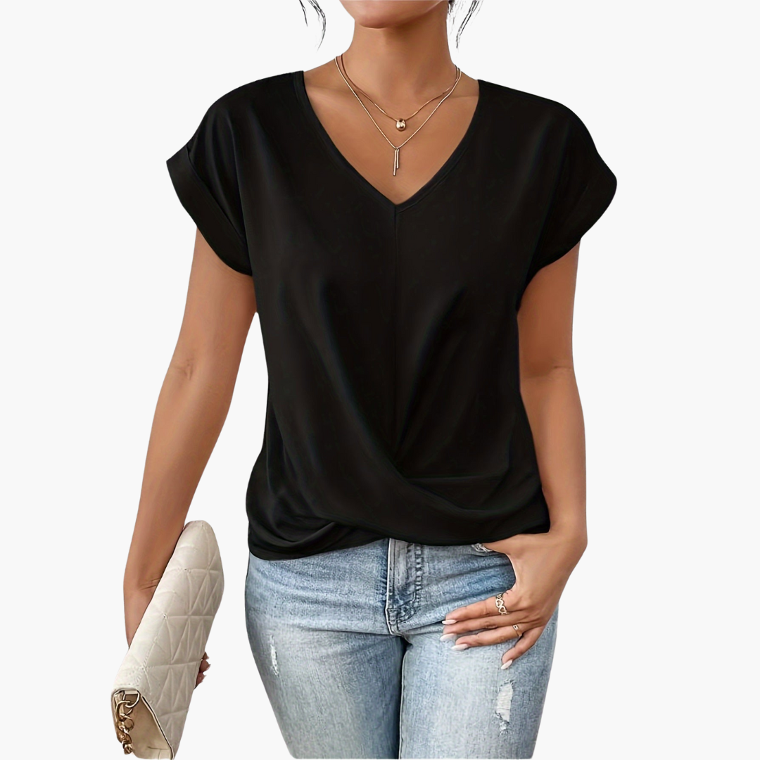 Nadine | Lässiges T-Shirt für Damen mit Herz-Ausschnitt - Elle Zürich