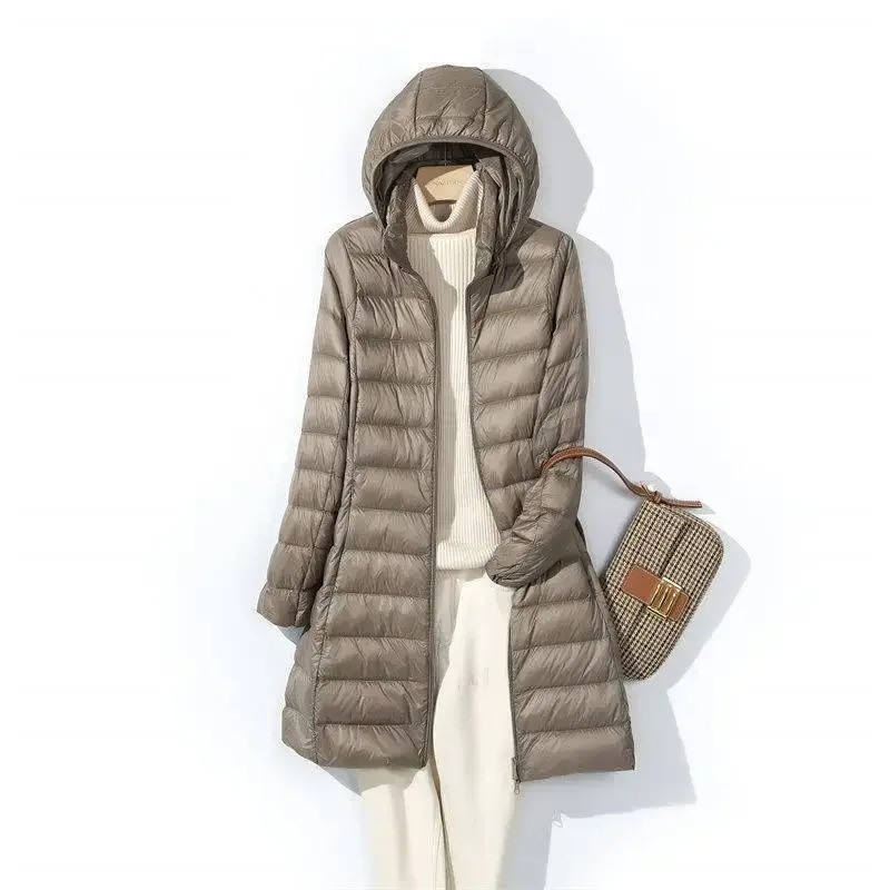 Chic Donsjas Met Capuchon Lang Dames - Elle Zürich