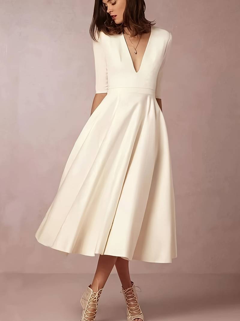 Daisy | Women Wedding Guest Flared Midi Dress - Elle Zürich