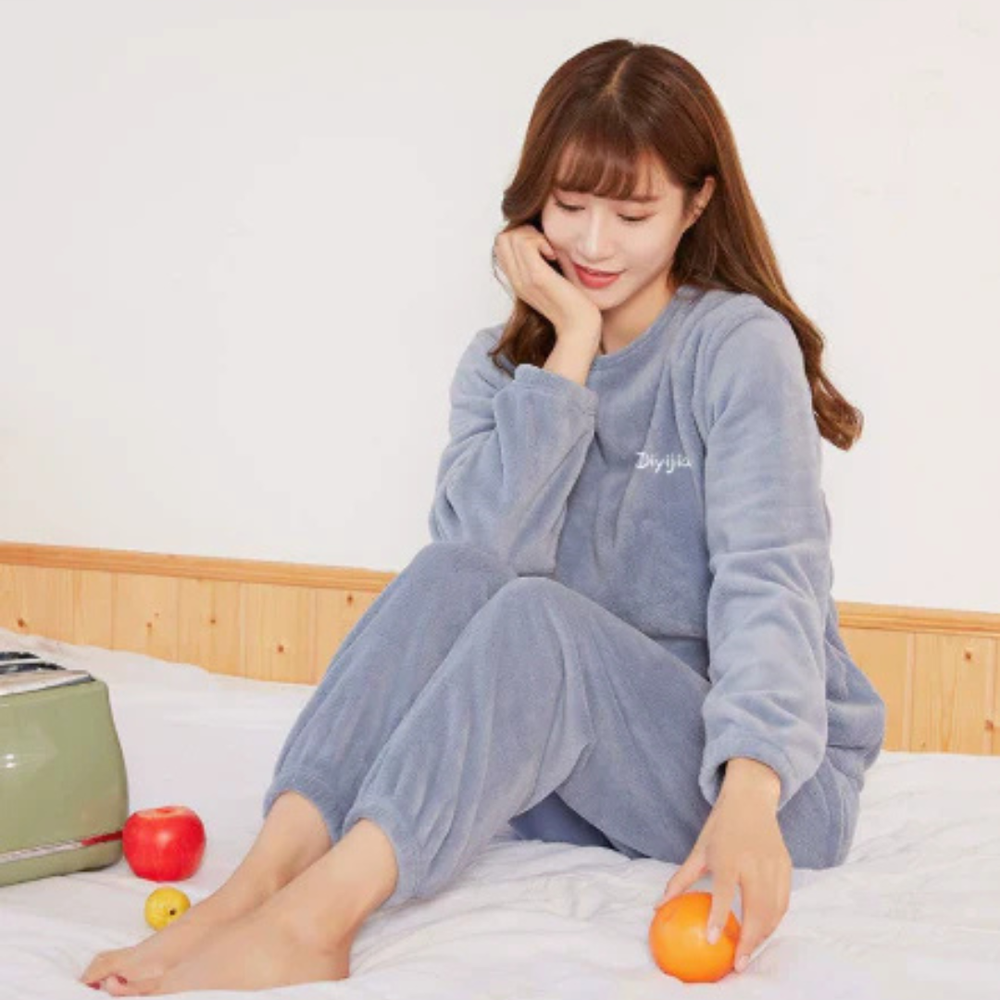 Hanna | Damen Fleece Zweiteiliges Loungewear Set - Elle Zürich