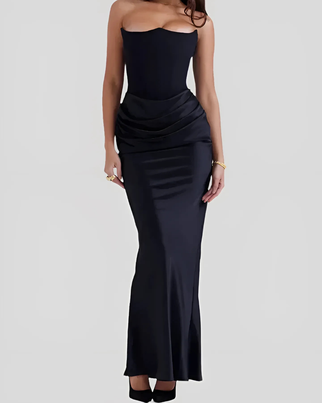Brooklyn | Women Wedding Guest Draped Maxi Dress - Elle Zürich