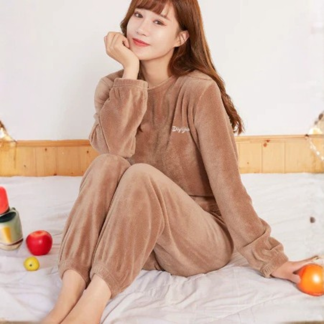 Hanna | Damen Fleece Zweiteiliges Loungewear Set - Elle Zürich