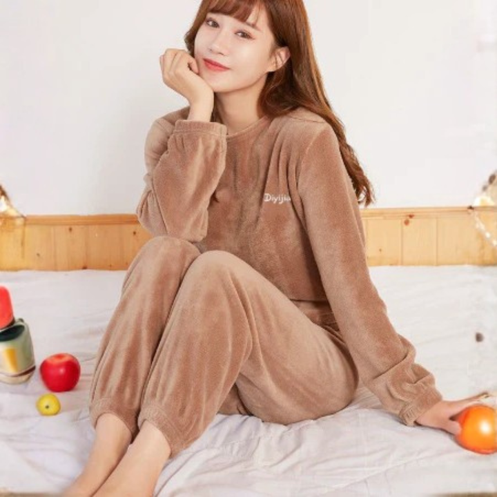 Hanna | Damen Fleece Zweiteiliges Loungewear Set - Elle Zürich