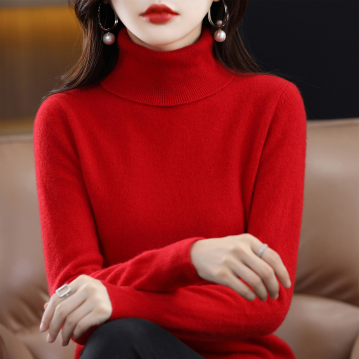 Michelle | Women’s Winter Classic Turtleneck Knit Sweater - Elle Zürich