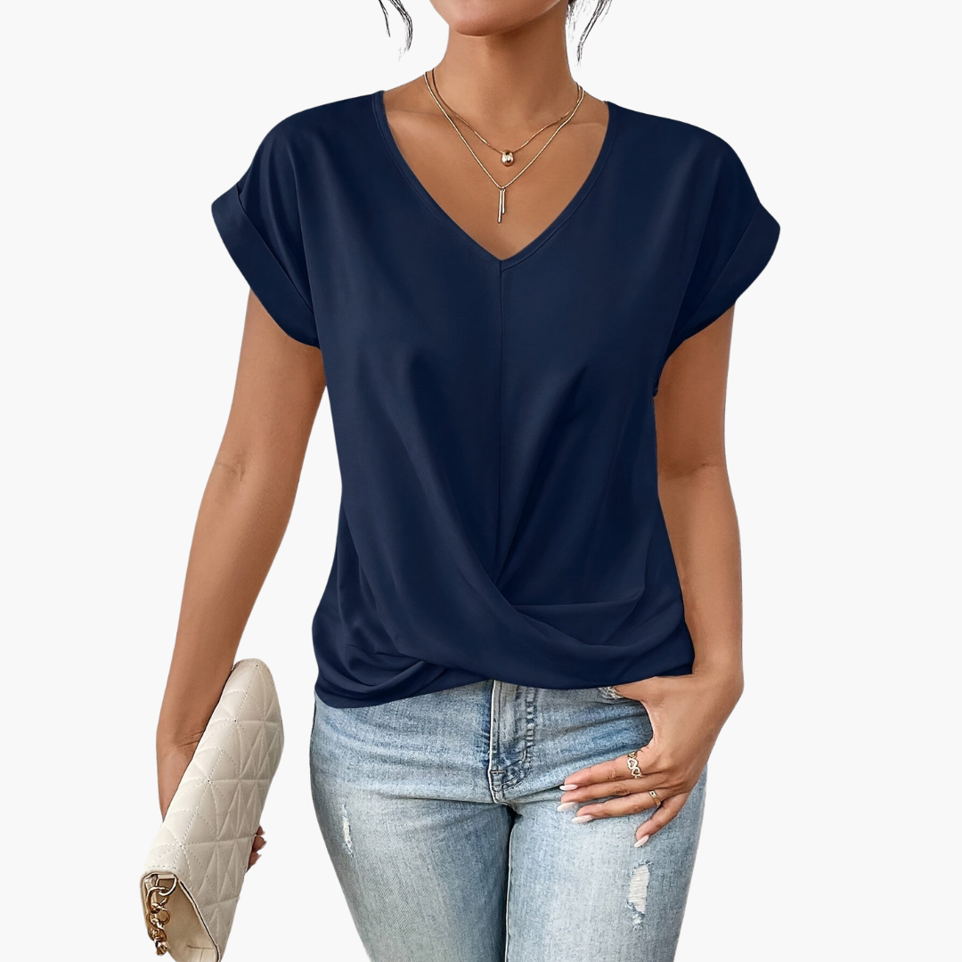 Nadine | Lässiges T-Shirt für Damen mit Herz-Ausschnitt - Elle Zürich