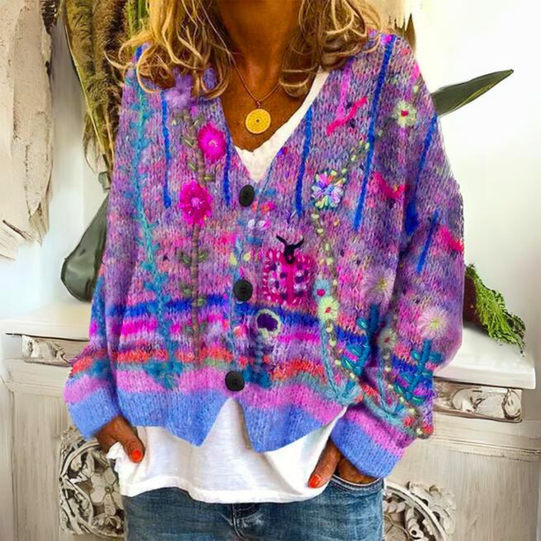 Hannah | Kuscheliger farbenfroher Pullover - Elle Zürich