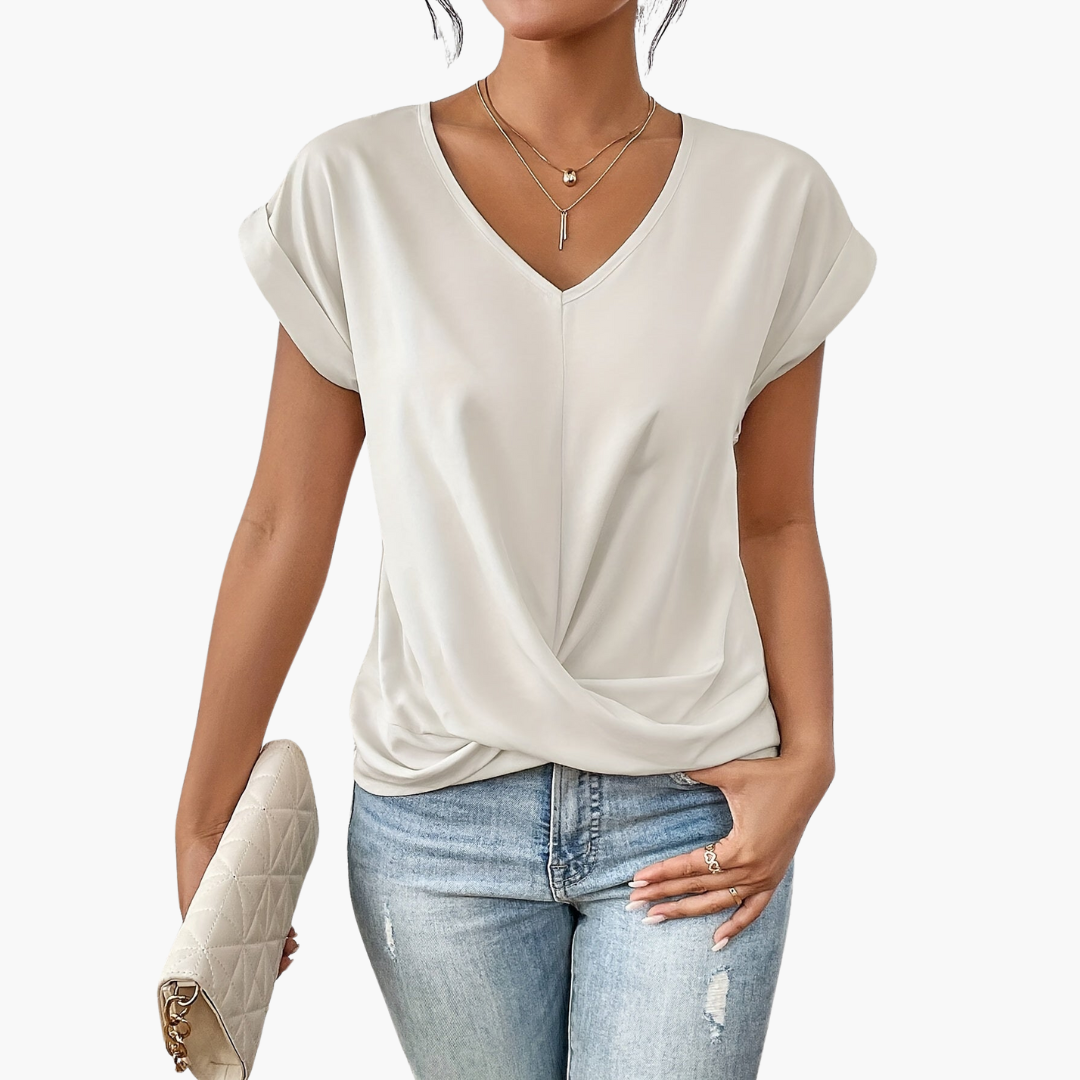 Nadine | Lässiges T-Shirt für Damen mit Herz-Ausschnitt - Elle Zürich