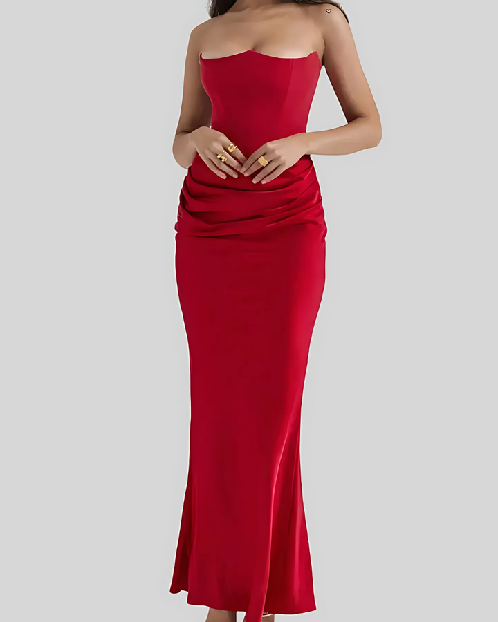 Brooklyn | Women Wedding Guest Draped Maxi Dress - Elle Zürich