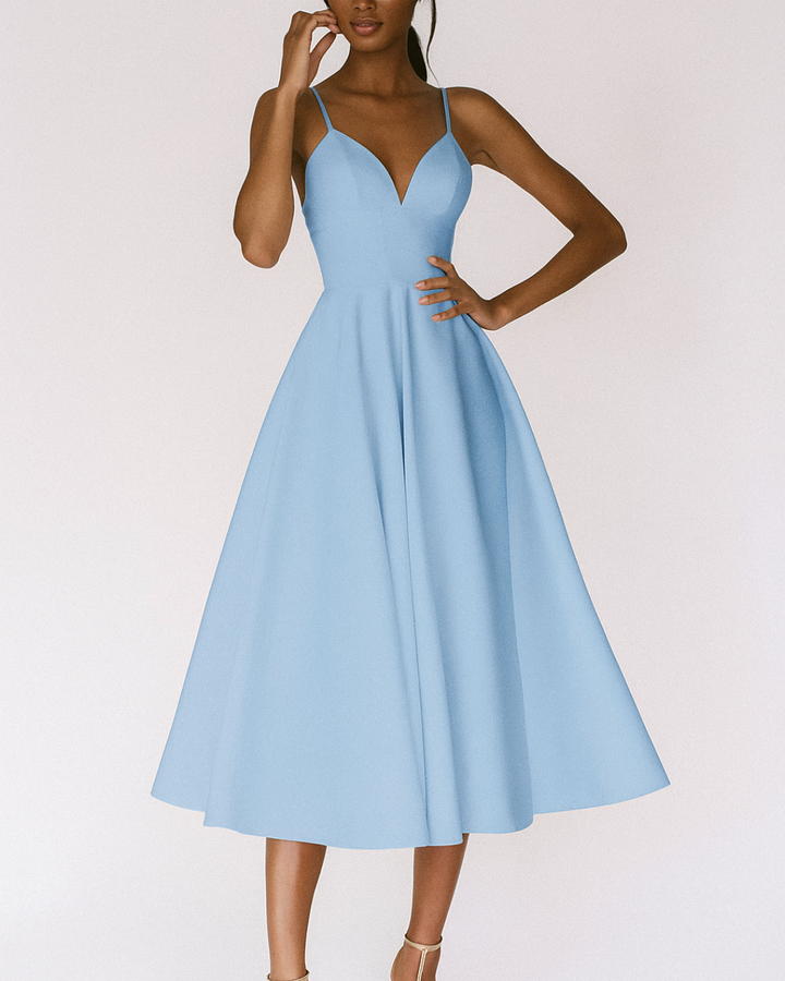 Bella | Women Wedding Guest Strappy Midi Dress - Elle Zürich