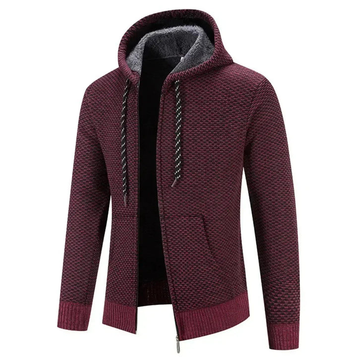 Lucas | Herren Winter Strick Zip-Hoodie Jacke - Elle Zürich