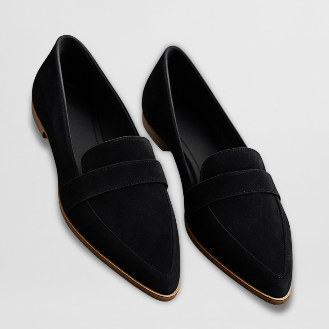 Jasmin | Damen Frühlings Spitz zulaufende Loafers aus Wildleder - Elle Zürich