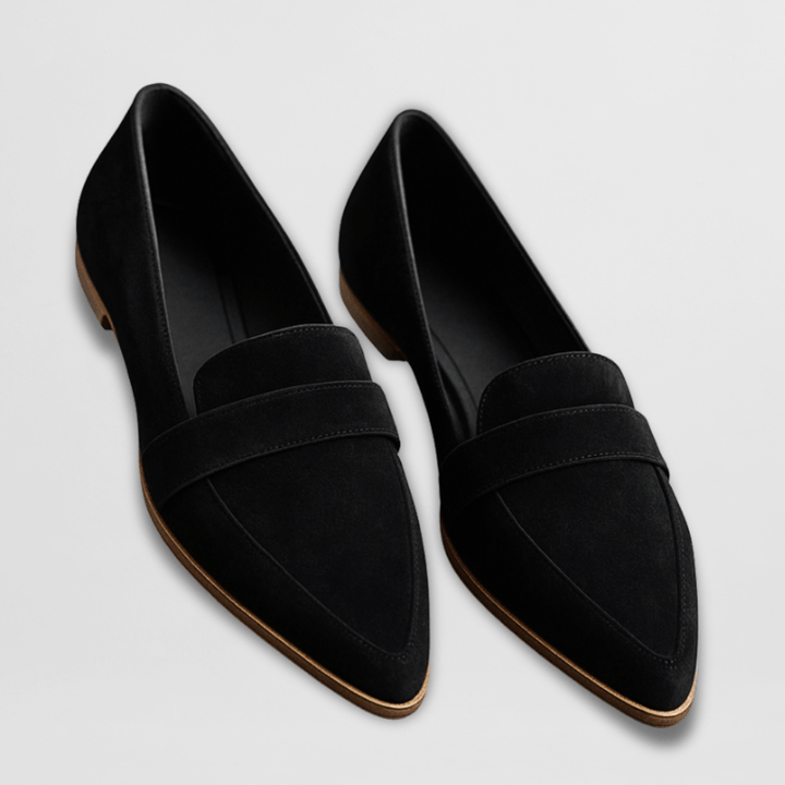 Jasmin | Damen Frühlings Spitz zulaufende Loafers aus Wildleder - Elle Zürich