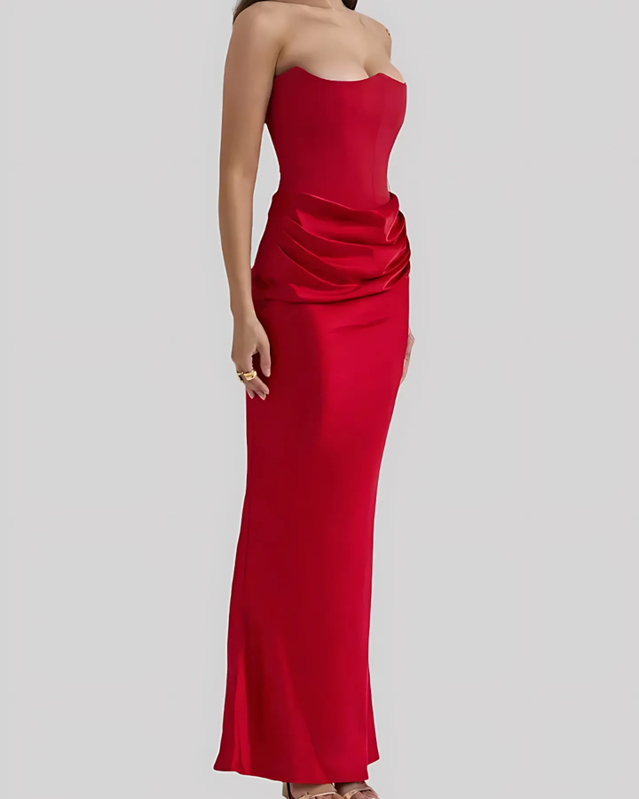 Brooklyn | Women Wedding Guest Draped Maxi Dress - Elle Zürich