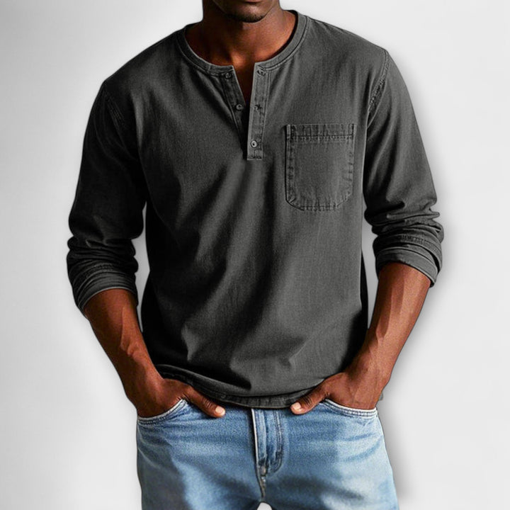 Fabian | Herren Freizeit Langarm Hemd mit Knöpfen - Elle Zürich