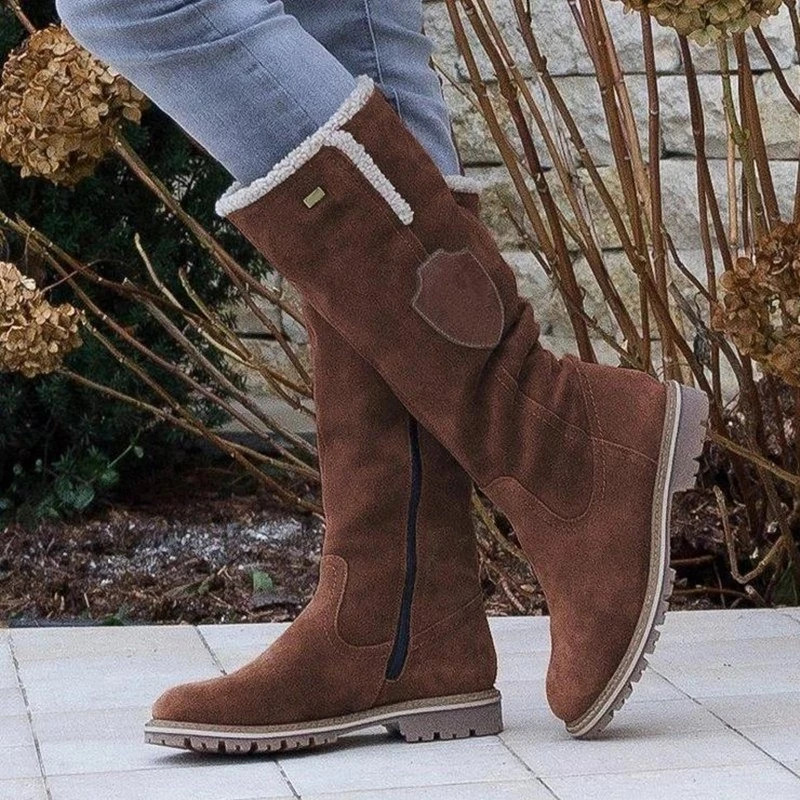 Isabella | Damen Knielange Winterstiefel mit Shearling-Futter - Elle Zürich