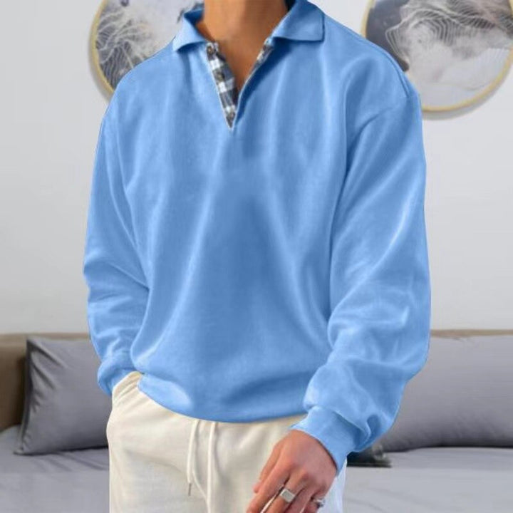Dominic | Herren Relaxed Fit Sweatshirt mit Polokragen - Elle Zürich