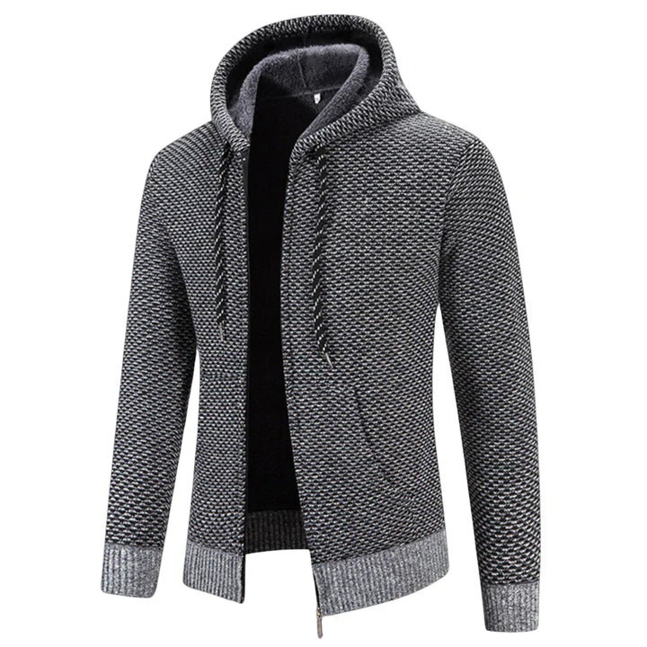 Lucas | Herren Winter Strick Zip-Hoodie Jacke - Elle Zürich