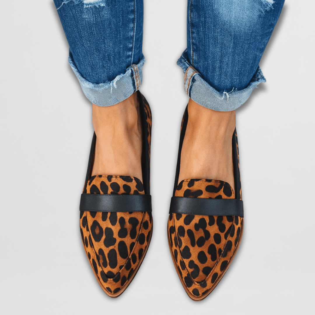 Jasmin | Damen Frühlings Spitz zulaufende Loafers aus Wildleder - Elle Zürich