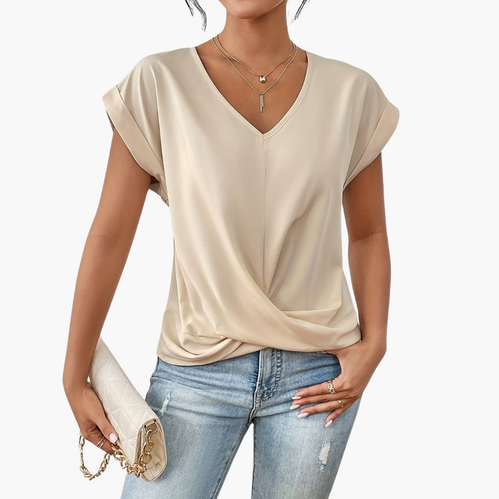 Nadine | Lässiges T-Shirt für Damen mit Herz-Ausschnitt - Elle Zürich