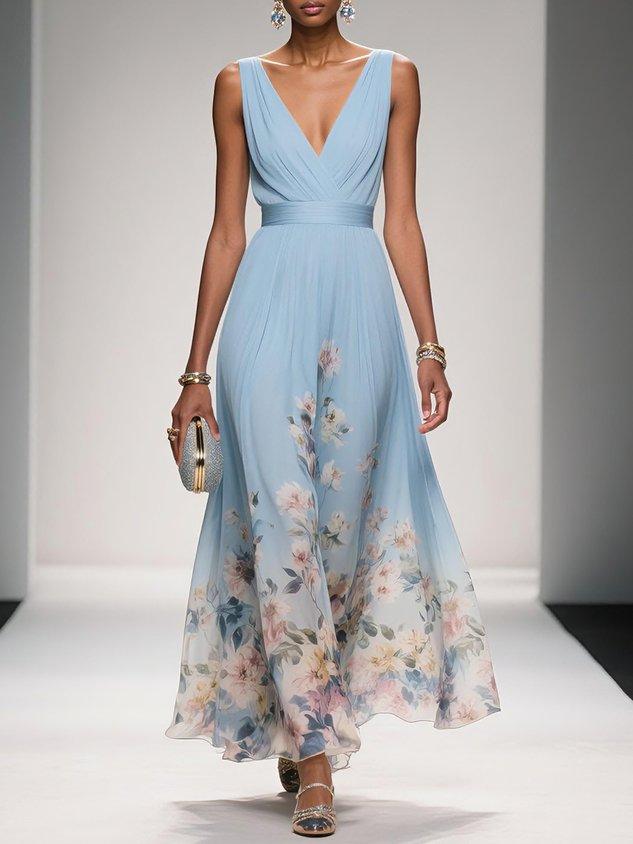 Fiona | Women Floral Print Wedding Guest Dress - Elle Zürich