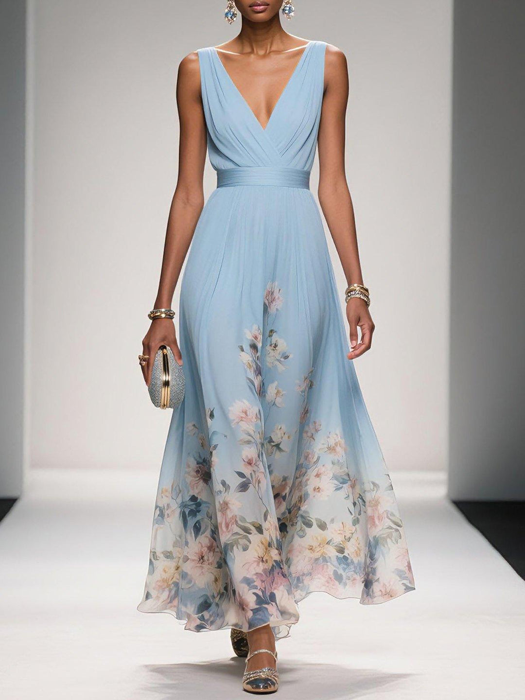 Fiona | Women Floral Print Wedding Guest Dress - Elle Zürich