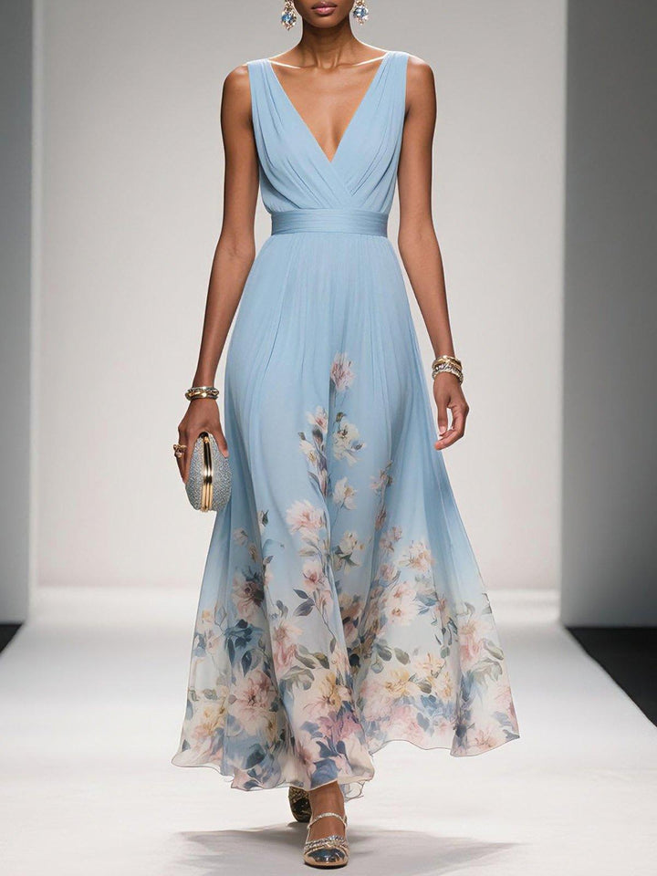 Fiona | Women Floral Print Wedding Guest Dress - Elle Zürich