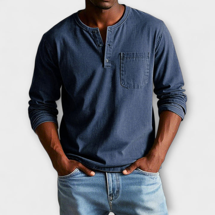 Fabian | Herren Freizeit Langarm Hemd mit Knöpfen - Elle Zürich