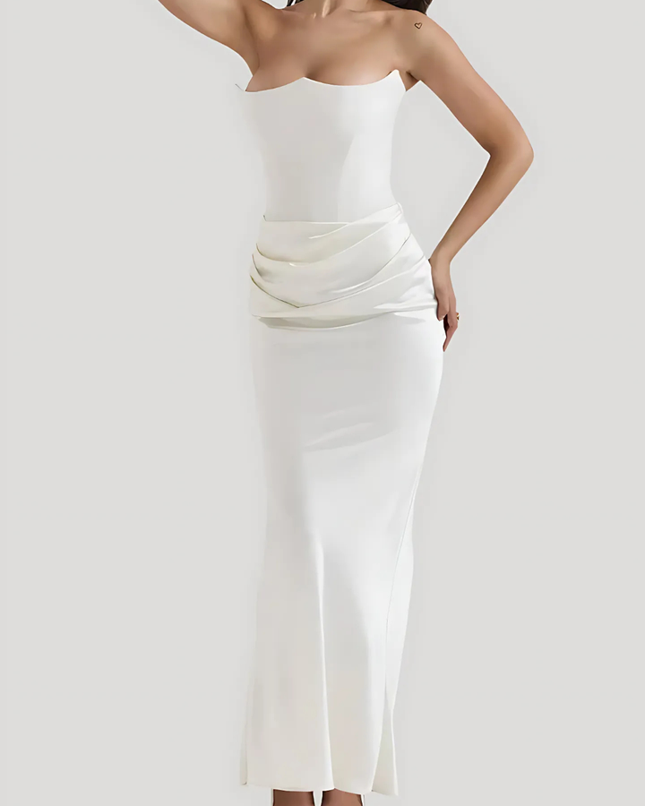Brooklyn | Women Wedding Guest Draped Maxi Dress - Elle Zürich
