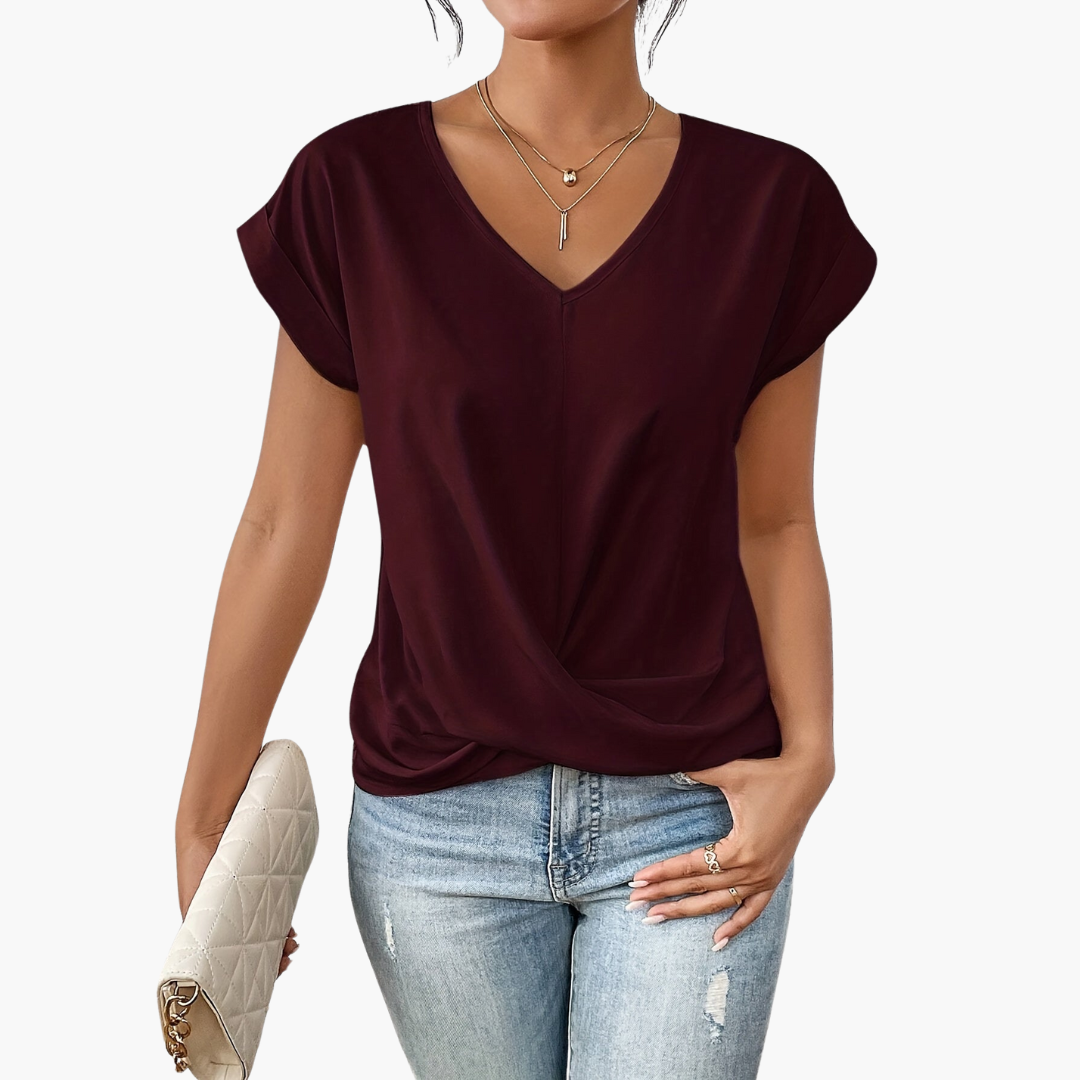 Nadine | Lässiges T-Shirt für Damen mit Herz-Ausschnitt - Elle Zürich