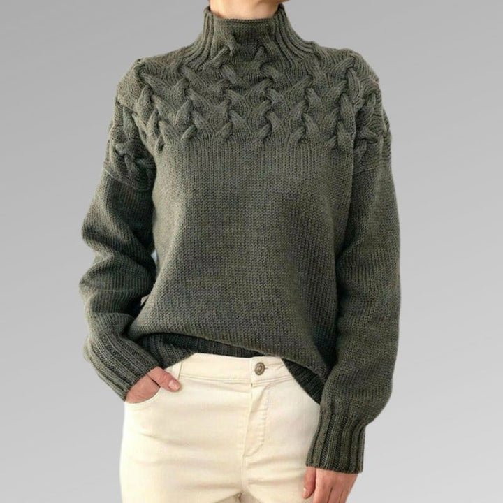 Jana | Damen Zopfmuster Rollkragenpullover - Elle Zürich