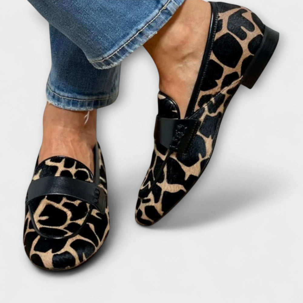 Leonie | Animal Print Slip-On Loafers für Damen - Elle Zürich