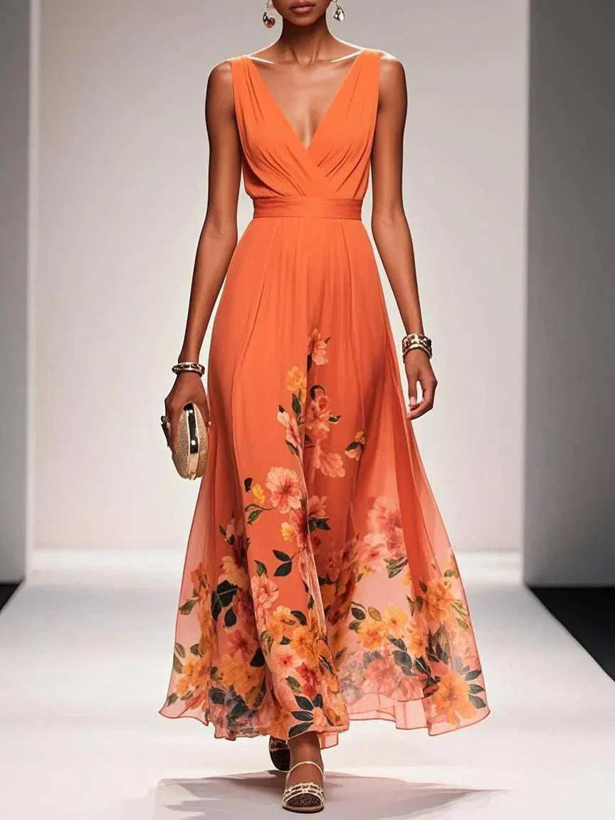 Fiona | Women Floral Print Wedding Guest Dress - Elle Zürich