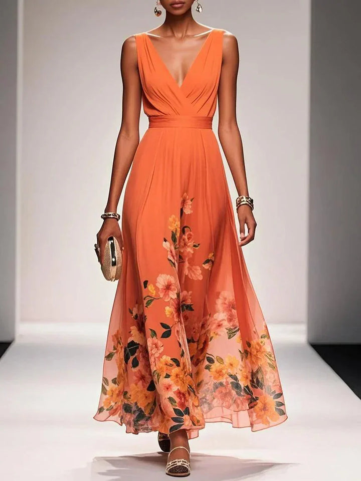 Fiona | Women Floral Print Wedding Guest Dress - Elle Zürich