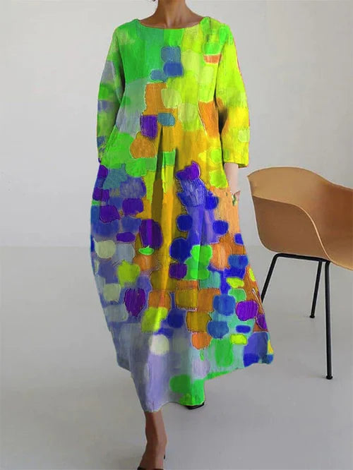 Theresa | Damen Sommer Maxikleid mit Blumenmuster - Elle Zürich