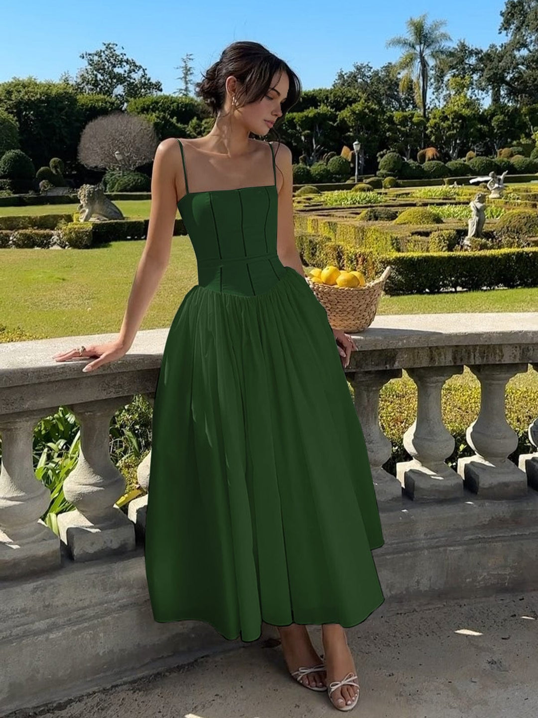 Caroline | Women Wedding Guest Corset Midi Dress - Elle Zürich