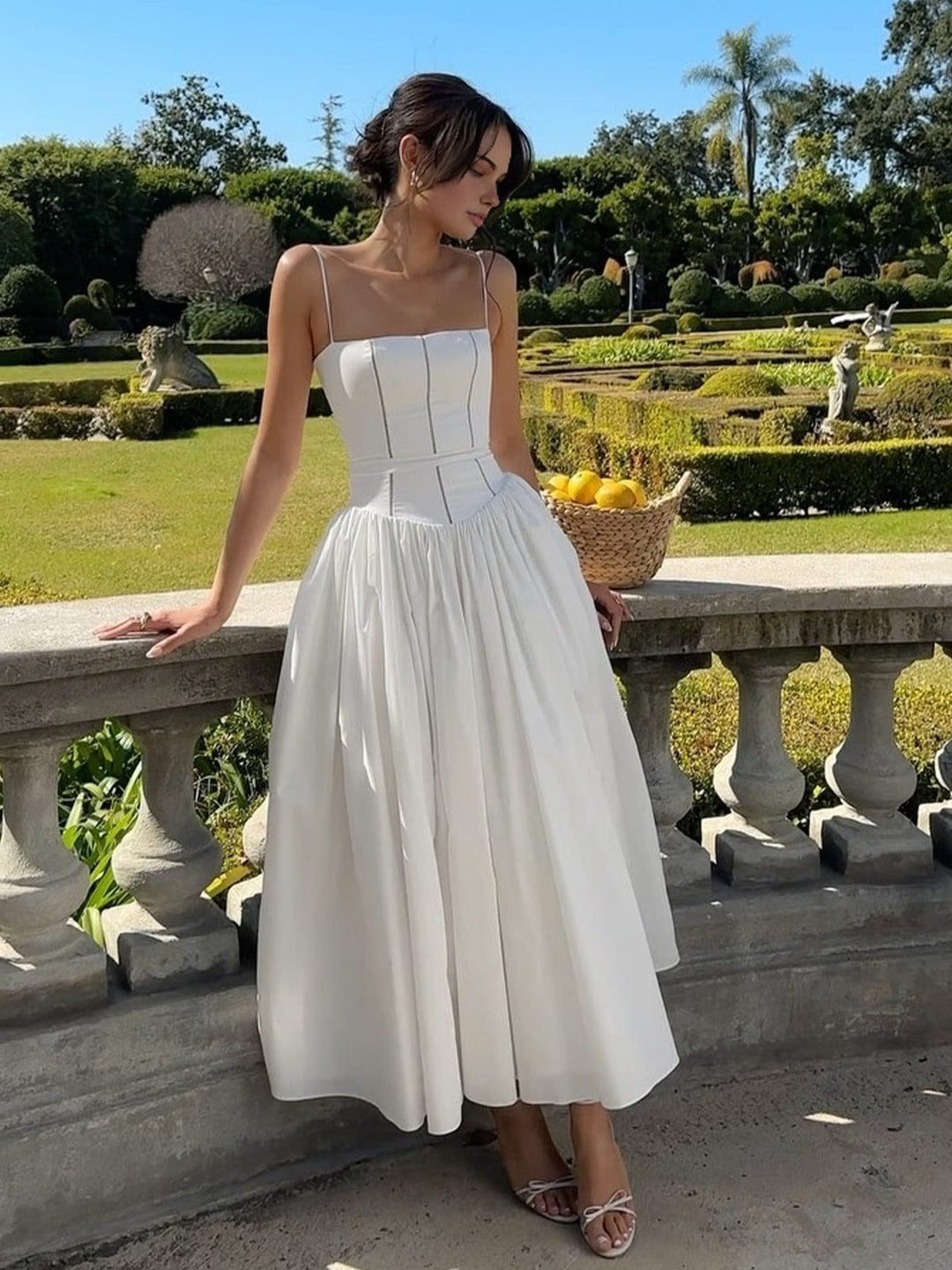 Caroline | Women Wedding Guest Corset Midi Dress - Elle Zürich