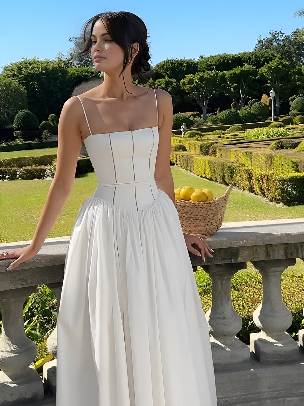 Caroline | Women Wedding Guest Corset Midi Dress - Elle Zürich